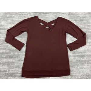 Miss Chievous Sweater Womens Large Brown Rust Long Sleeve Rayon Blend